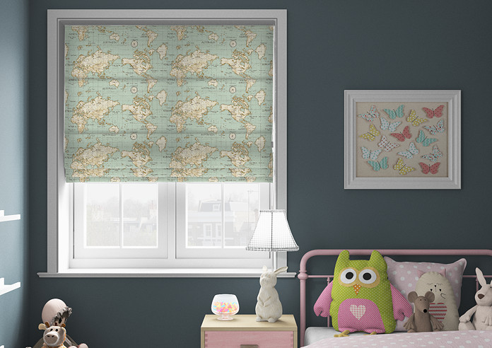 Maps, Duckegg - Roman Blind - Image 3